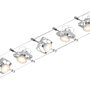Sady - P 94430 Lankový systém Mac II matný chrom 5 spotů bez zdroje světla max. 5x10W GU5,3 DC 60VA - PAULMANN - foto 2