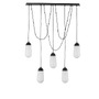 Vícečetná - NV 9092827 Závěsné svítidlo BLAKY matný černý kov a opálové sklo E14 5x5W bez žárovky - NOVA LUCE - foto 2