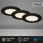 Kruhová - BRI 7053-035 3ks sada LED vestavné svítidlo, pr. 11,5 cm, 6 W, 650 lm, černá - BRILONER - foto 2