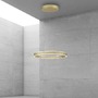 Kruhová - PN 2551-60 Paul Neuhaus LED závěsné svítidlo PURE-E-LOOP elektricky nastavitelná výška 2700-5000K zlatá slonová kost - PAUL NEUHAUS - foto 2