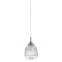 Dekorativní - NV 9738210 Závěsné svítidlo MOND saténový zlatý kov čiré sklo E14 1x5W 230V IP20 bez žárovky - NOVA LUCE - foto 2