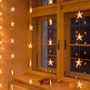 Závěsy a sítě - DLED SC11 Vánoční osvětlení do okna 1,2 x 1,2 m, propojovatelné, hvězdy - foto 2