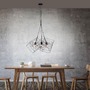 Vícečetná - LD 15490-18 SKELETTON Závěsné svítidlo v černé barvě s kovovým tělem v trendy retro designu - LEUCHTEN DIREKT / JUST LIGHT - foto 2