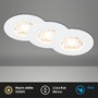 Kruhová - BRI 7606036 3ks sada LED vestavné svítidlo, 6,5 cm, 3,6W, 350lm, bílé - BRILONER - foto 2