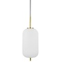 Koule - NV 9624062 Závěsné svítidlo LATO opálové sklo antický mosazný kov černý kabel E27 1x12W 230V IP20 bez žárovky - NOVA LUCE - foto 2