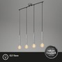 Vícečetná - BRI 4031-044 Retro závěsné svítidlo, 85 cm, bez 4x E27, max. 60 W, antická stříbrná - BRILONER - foto 2