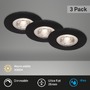 Kruhová - BRI 7047035 3ks sada LED vestavné svítidlo, pr. 9 cm, stmívatelné, 5 W, černá (starý kód: BRI 7047-035) - BRILONER - foto 2