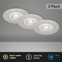 Kruhová - BRI 7046-034 3ks sada LED vestavné svítidlo, pr. 9 cm, 5 W, matný chrom - BRILONER - foto 2