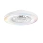 Ventilátory - FAN LED-GARBIN-BCO Stropní svítidlo Garbin bílý LED ventilátor 40 W, 5500 lm, CCT stmívatelné, s RF dálkovým ovladačem a Bluetooth reproduktorem, 1 - FANEUROPE - foto 2