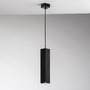 Dekorativní - FAN I-FLUKE-S30Q NERO Závěsné svítidlo Fluke, hranaté, černé, 1 x GU10, 6 x 6 x 30 cm - FANEUROPE - foto 2