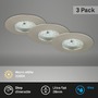 Kruhová - BRI 7295-032 3ks sada LED vestavné svítidlo, pr. 7,5 cm, 6,5 W, matný nikl - BRILONER - foto 2