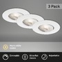 Kruhová - BRI 7048-036 3ks sada LED vestavné svítidlo, pr. 9 cm, 4,9 W, bílé - BRILONER - foto 2