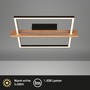 Hranatá - BRI 3842014 Moldura LED stropní svítidlo, stmívatelné, paměťová funkce, 14W, 1650 lm, černá/dřevo - BRILONER - foto 2