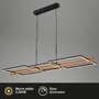 Hranatá - BRI 4842014 Moldura LED závěsné svítidlo, dekor dřeva, stmívatelné, teplá bílá, černá - BRILONER - foto 2
