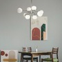 Vícečetná - M MOD221-PL-08-N Závěsné svítidlo Erich E14 8x40W bílá matné sklo nikl kov - MAYTONI - foto 2