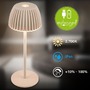 Stolní lampy dekorační - BRILO 7581011 Riffle Nano stolní lampička - 1,5W, 130lm, nabíjecí, LED, stmívatelné, dotykový vypínač, German design Award Winner 2025, béžová - BRILO - foto 2