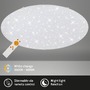 Kruhová - BRILO 3318-016 LED stropní svítidlo hvězdné nebe, CCT, noční světlo, dálkový ovladač, stmívatelné - BRILO - foto 2