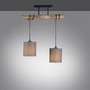 Vícečetná - LD 15182-29 TRIBU Závěsné svítidlo látkové stínidlo taupe, 2-ramenné patice 2x E27 dřevo - LEUCHTEN DIREKT / JUST LIGHT - foto 2