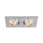 Hranatá - LA 1008009 NEW TRIA® 155 podhledový kroužek, D: 17 š: 9 V: 4 cm, dvousvítidlo, IP 20, hliník - BIG WHITE (SLV) - foto 2