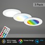 Kruhová - BRI 7035-036 RGB-CCT LED vestavná svítidla sada, pr.9,2 cm, 3x LED, 4,8 W, 450 lm, bílé - BRILONER - foto 2