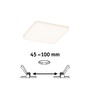 Koupelnová - P 92394 LED vestavné svítidlo Veluna VariFit IP44 hranaté 125x125mm 8,5W 3.000K satén - PAULMANN - foto 2