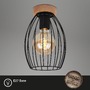 Dekorativní - BRILO 3038-015 Stropní svítidlo pr. 17,5 cm 1x E27 60W černá - BRILO - foto 2