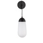 Dekorativní - NV 9092828 Nástěnné svítidlo BLAKY matný černý kov a opálové sklo E14 1x5W bez žárovky - NOVA LUCE - foto 2