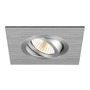 Hranatá - LA 1007636 NEW TRIA® 75 XL kroužek pro vestavbu do stropu, D: 11 Š: 11 H: 2,6 cm, IP 20, hliník - BIG WHITE (SLV) - foto 2
