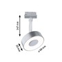 Svítidla - P 95587 URail LED lištový spot 3-krokové-stmívatelné Circle 5W 3000K stmívatelné 230V matný chrom - PAULMANN - foto 2
