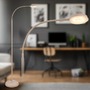 Stojací lampy - BRILO 1585011 Megg stojanová lampa - 12W, 800lm, LED, stmívatelná, nastavitelná, dotykový vypínač, béžová - BRILO - foto 2
