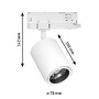 Lištové 3 fáze ProRail - P 96565 ProRail3 LED lištový spot Kratos 36° 9W 4000K 230V bílá - PAULMANN - foto 2