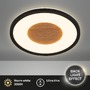 Kruhová - BRILO 3850015 Sufit Wood LED stropní svítidlo ploché, dřevěný dekor, přímé a nepřímé osvětlení, černá - BRILO - foto 2