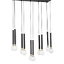 Podélná - NV 9157910 Závěsné svítidlo CAYO opálové sklo a akryl mosaz a černý hliník LED 50W 230V 3000K IP20 - NOVA LUCE - foto 2