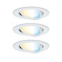 Kruhová - P 92440 LED vestavné svítidlo Nova Coin kruhové 84mm 50° měnitelná bílá 3x6W 230V bílá mat hliník - PAULMANN - foto 2
