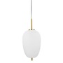 Koule - NV 9624063 Závěsné svítidlo LATO opálové sklo antický mosazný kov černý kabel E27 1x12W 230V IP20 bez žárovky - NOVA LUCE - foto 2