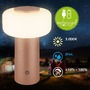 Stolní lampy dekorační - BRILO 7580014 Juna stolní lampa - 1,8W, 210lm, nabíjecí, LED, stmívatelné, dotykový vypínač, teplá bílá, kávová - BRILO - foto 2