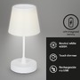 Na stůl - BRILO 7032-416 LED venkovní stolní lampa s dotykovým vypínačem, pr.30 cm, LED modul, 3 W, 340 Lm, bílé - BRILO - foto 2