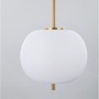 Koule - NV 9624061 Závěsné svítidlo LATO opálové sklo antický mosazný kov černý kabel E27 1x12W 230V IP20 bez žárovky - NOVA LUCE - foto 2