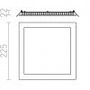 Hranatá - RED R12126 SLENDER SQ 22 zápustná černý chrom 230V LED 18W 3000K - RED - DESIGN RENDL - foto 2