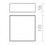 Technická - RED R13158 LARISA SQ 17 DIMM stropní bílá 230V LED 15W 3000K - RED - DESIGN RENDL - foto 2