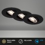 Kruhová - BRI 7602035 LED vestavné svítidlo 4,4 cm 3x 4,9W 480lm černá - BRILONER - foto 2
