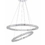 Kruhová - NV 9172518 Závěsné svítidlo QUENTIN chromovaný hliník a K9 křišťál nastavitelné LED 60W 3500K IP20 - NOVA LUCE - foto 2