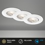 Kruhová - BRI 7602036 LED vestavné svítidlo 4,4 cm 3x 4,9 W 480lm bílé - BRILONER - foto 2