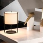 Stolní lampy dekorační - FARO 24020-31 DRUM černá/béžová stolní lampa - FARO - foto 2