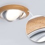 Kruhová - P 92239 LED vestavné svítidlo Lanati 3ks sada kruhové 84mm 30° Coin 3x6W 230V 2700K dub/hliník broušený - PAULMANN - foto 2
