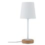 Stolní lampy dekorační - P 79636 Stolní lampa Neordic Stellan látkové stínidlo bílá / dřevo - PAULMANN - foto 2
