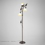 Stojací lampy - FAN I-TRISTANO-PT3 Stojací lampa PIANTANA TRISTANO hnědá, 3xE14, 48 x 172 cm - FANEUROPE - foto 2
