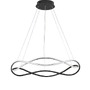 Kruhová - NV 9348103 Závěsné svítidlo JINAL LED závěsné svítidlo černý kov, hliník a silikon 3000K 55W IP20 stmívatelné - NOVA LUCE - foto 2