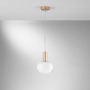 Koule - FAN I-RIPPLE-S18-ORO Závěsné svítidlo Ripple zlatá, patice E27, 18 x 18 x 150 cm - FANEUROPE - foto 2