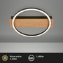 Kruhová - BRILO 3908014 Kada LED stropní svítidlo, dekor dřeva, teple bílé světlo, oválné 34x30 cm, černá/dřevo - BRILO - foto 2